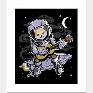 Astronaut Guitar Dogelon Mars ELON Coin To The Moon Crypto Token Cryptocurrency Blockchain Wallet Birthday Gift For Men Women Kids Posters and Art